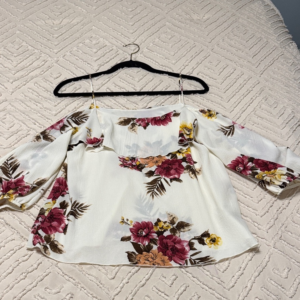 Floral Off-Shoulder Women Top